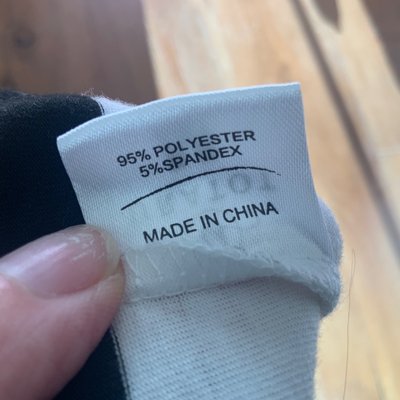 Black and White Striped Long Sleeve T Shirt - Picture 4 of 4